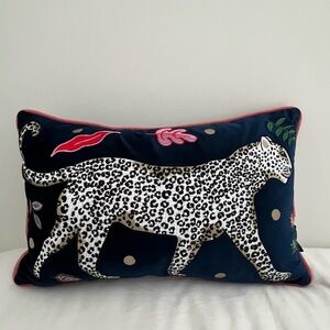 Karen Mabon Navy Jaguar Pillows
